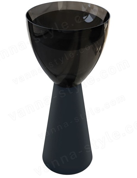 Напольная раковина Abber Kristall AT2703Onyx-Black 45x45, черная 45x45, черная