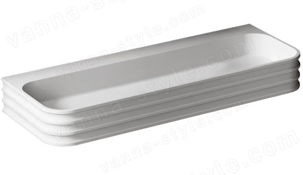 Подвесная раковина Abber Stein AS2651-1.0 100x45 из искусственного камня 100x45 из искусственного камня, белая