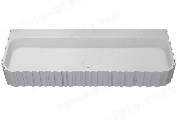 Подвесная раковина Abber Stein AS2652-1.0 100x45 из искусственного камня 100x45 из искусственного камня, белая