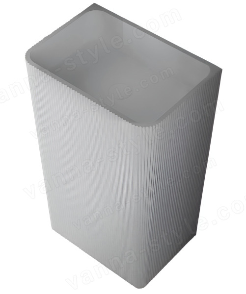 Напольная раковина Abber Stein AS2505-H 50x35 из искусственного камня белая 50x35 из искусственного камня, белая