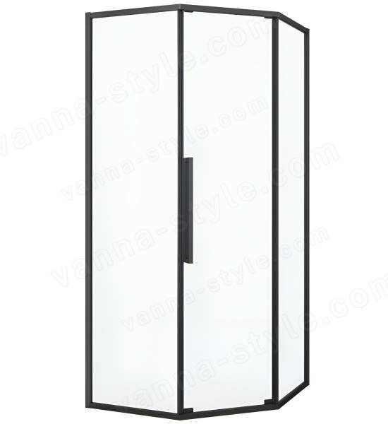 Душевой уголок Black&amp;White S1150-9090GM 90x90, профиль оружейная сталь
