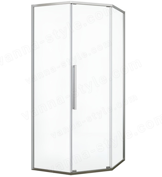 Душевой уголок Black&White S1150-9090N 90x90, профиль брашированный никель