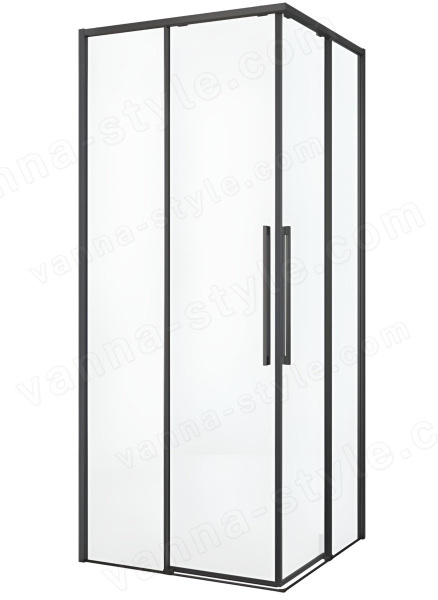 Душевой уголок Black&White S1220-9090GM 90x90, профиль оружейная сталь