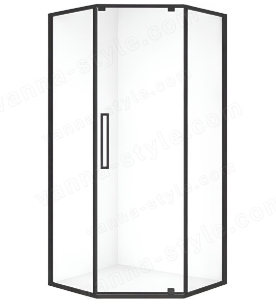 Душевой уголок Black&White Stellar Wind S875-900 90x90, профиль черный