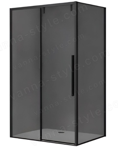 Душевой уголок Black&White Stellar Wind S898-900 120x90, профиль черный