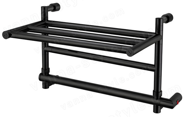 Полотенцесушитель электрический Margaroli Sereno 592 592475MBB 57x33, черный 57x33, черный