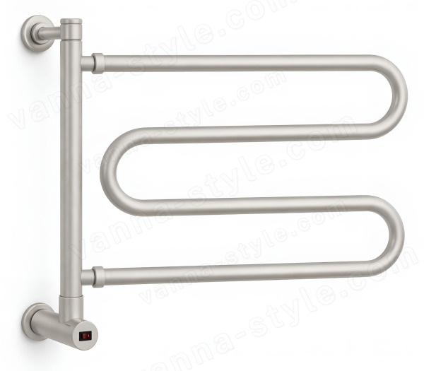 Полотенцесушитель электрический Margaroli Vento 510BNB 50x41, никель 50x41, никель