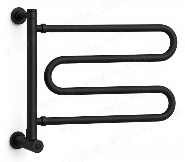 Полотенцесушитель электрический Margaroli Vento 510DBB 50x41, черный 50x41, черный