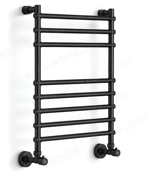 Полотенцесушитель водяной Margaroli Sole 4643708PEW 40x76, черный никель 40x76, черный никель