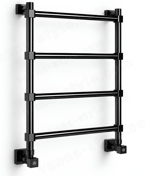 Полотенцесушитель водяной Margaroli Sole 442TQ4604PB 50x70, черный  50x70, черный