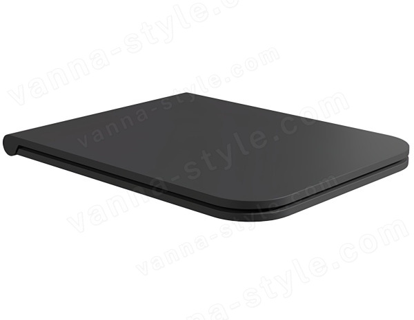 Сиденье для унитаза Alice Hide MC3108SQS, черное матовое, черное матовое