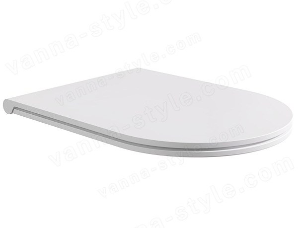 Сиденье для унитаза Alice Hide MC3101S, белое, белое
