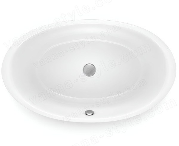 Стальная ванна Bette Eve Oval 6043-000PLUS 180x100 c шумоизоляцией 180x100 c шумоизоляцией, белая