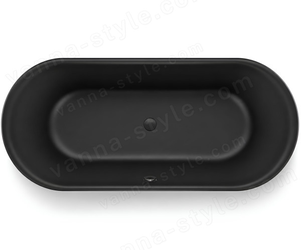 Стальная ванна Bette Lux Oval 3467-035PLUS 190x90 c шумоизоляцией 190x90 c шумоизоляцией, черная матовая