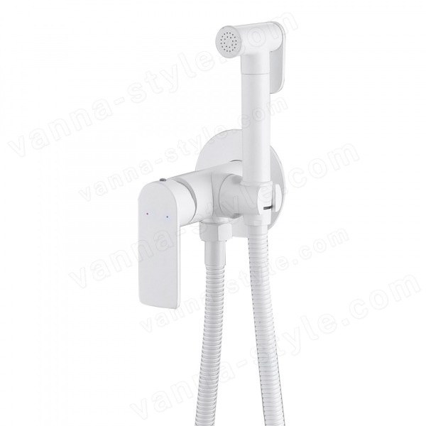 Гигиенический душ Abber Weiss Insel AF8025W со смесителем, белый со смесителем, белый