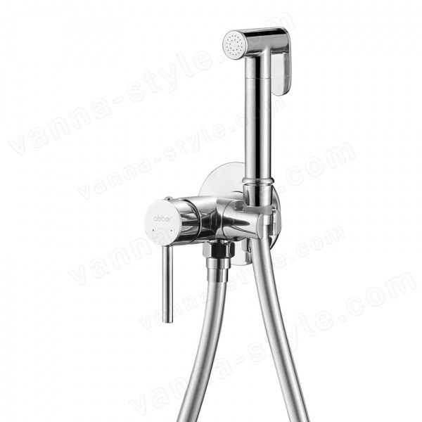 Гигиенический душ Abber Wasser Kreis AF8125 со смесителем, хром со смесителем, хром