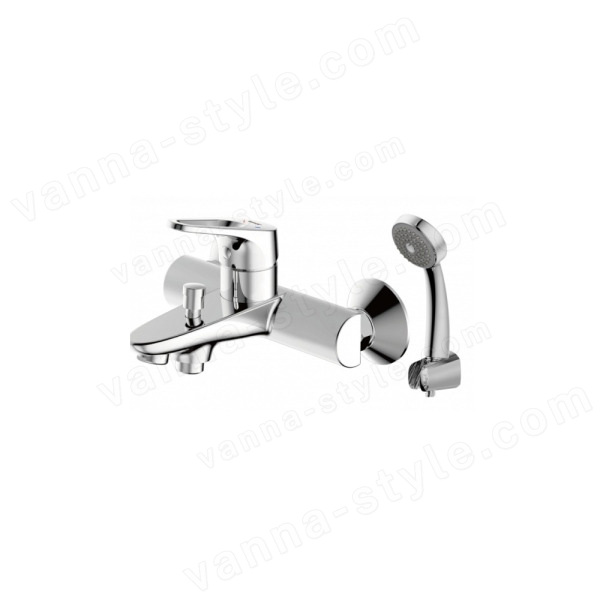 Смеситель для ванны Bravat Drop-D F648162C-B-RUS с лейкой, хром с лейкой, хром