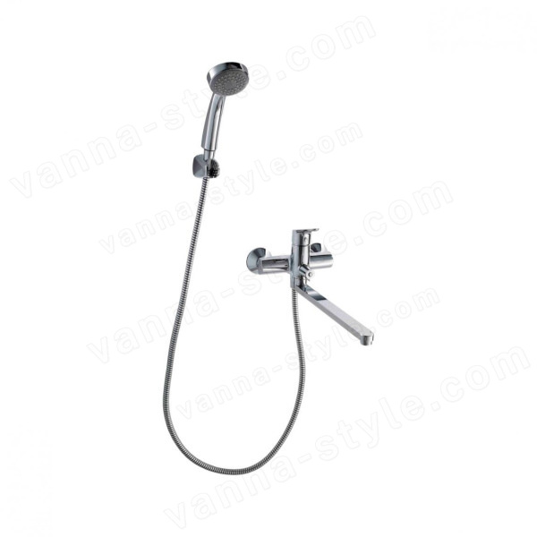 Смеситель для ванны Bravat Drop F64898C-LB с лейкой, хром с лейкой, хром