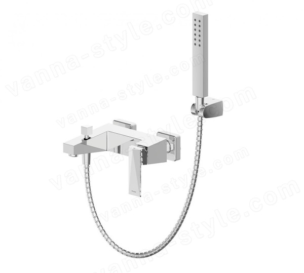 Смеситель для ванны Bravat Iceberg F676110C-B-RUS с лейкой, хром с лейкой, хром