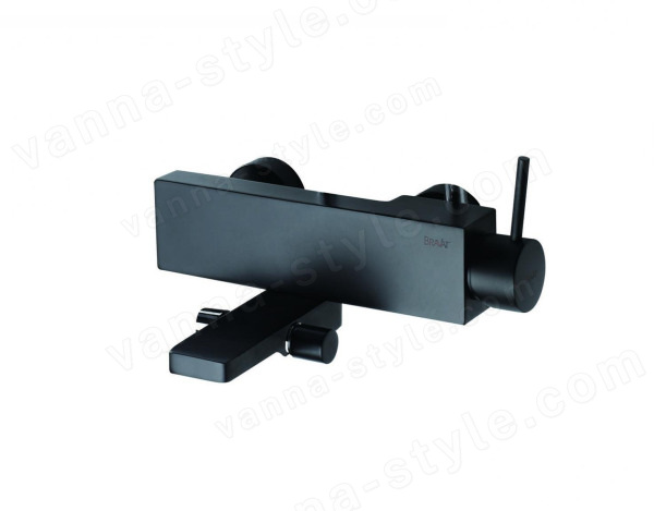 Встраиваемый смеситель для ванны Bravat Arc F66061K-01A-ENG, черный матовый, черный матовый