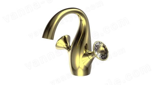 Смеситель для раковины Bravat Swan F14287G-ENG, золото, золото
