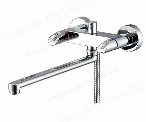 Смеситель для ванны WasserKraft Lossa 1200 1202L с лейкой, хром