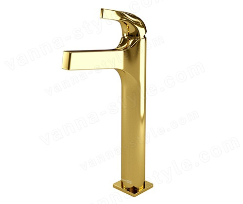 Смеситель для раковины WasserKraft Sauer 7103H, золото глянцевое