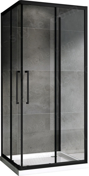 Душевой уголок Abber Schwarzer Diamant AG02100BH-S100B 100x100 раздвижн 100x100 раздвижной, профиль черный