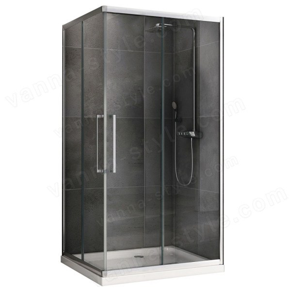 Душевой уголок Abber Schwarzer Diamant AG02128H 120x80 раздвижной, проф 120x80 раздвижной, профиль хром
