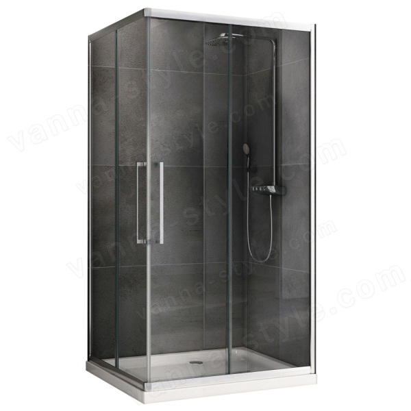 Душевой уголок Abber Schwarzer Diamant AG02129H 120x90 раздвижной, проф 120x90 раздвижной, профиль хром