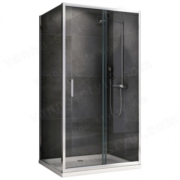 Душевой уголок Abber Schwarzer Diamant AG301005-S505 100x50 раздвижной, 100x50 раздвижной, профиль хром
