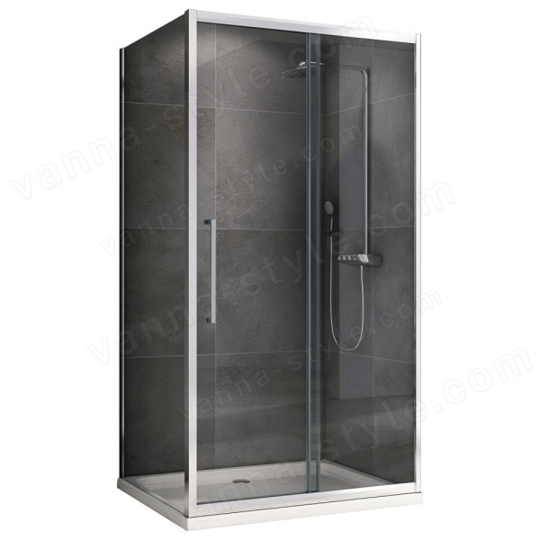 Душевой уголок Abber Schwarzer Diamant AG30110H-S50 110x50 раздвижной, 110x50 раздвижной, профиль хром