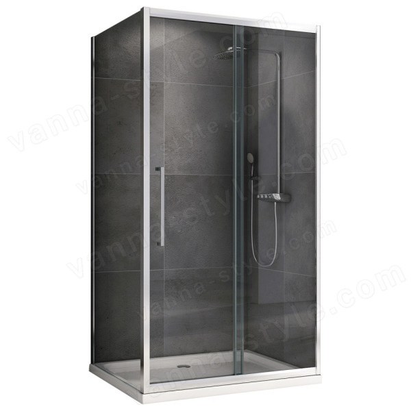 Душевой уголок Abber Schwarzer Diamant AG30110H-S60 110x60 раздвижной, 110x60 раздвижной, профиль хром