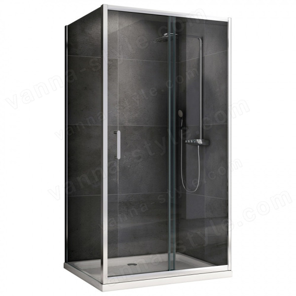 Душевой уголок Abber Schwarzer Diamant AG301205-S1005 120x100 раздвижно 120x100 раздвижной, профиль хром