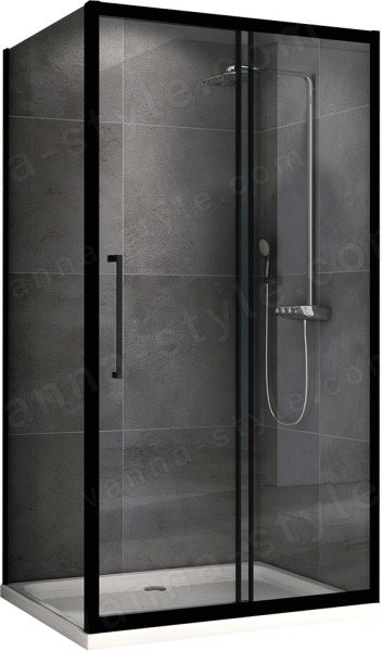 Душевой уголок Abber Schwarzer Diamant AG30120BH-S50B 120x50 раздвижной 120x50 раздвижной, профиль черный