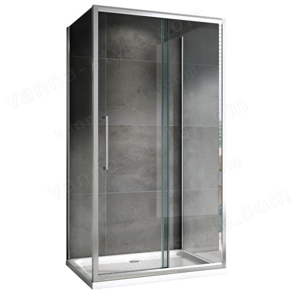 Душевой уголок Abber Schwarzer Diamant AG30120H-S80-S80 120x80 раздвижн 120x80 раздвижной, профиль хром