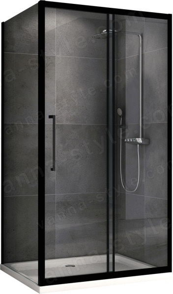 Душевой уголок Abber Schwarzer Diamant AG30140BH-S70B 140x70 раздвижной 140x70 раздвижной, профиль черный