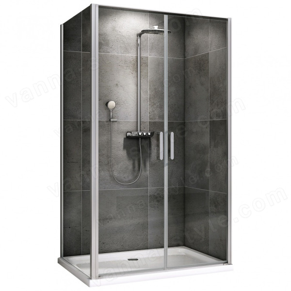 Душевой уголок Abber Sonnenstrand AG04100C-S90 100x90 распашной, профил 100x90 распашной, профиль хром
