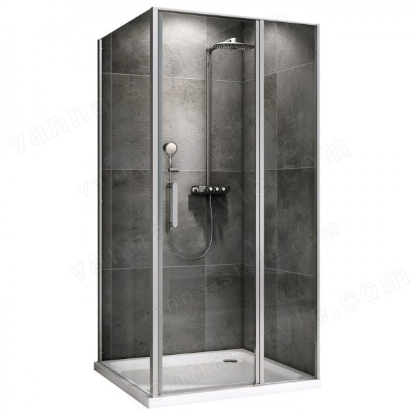 Душевой уголок Abber Sonnenstrand AG04110S-S70 110x70 распашной, профил 110x70 распашной, профиль хром