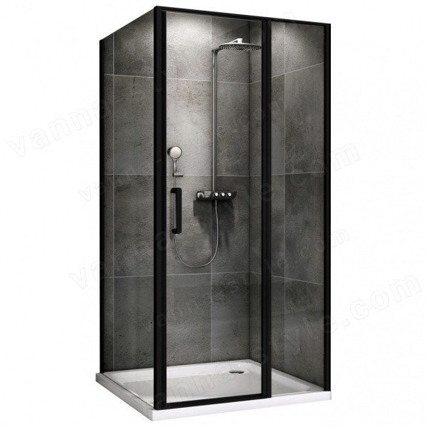 Душевой уголок Abber Sonnenstrand AG04120BS-S70B 120x70 распашной, проф 120x70 распашной, профиль черный