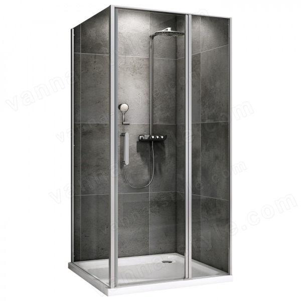 Душевой уголок Abber Sonnenstrand AG04120S-S85 120x85 распашной, профил 120x85 распашной, профиль хром