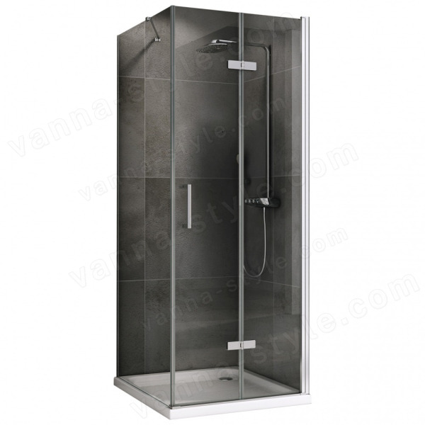 Душевой уголок Abber Zart AG08100P-S101 100x100 складной, профиль хром 100x100 складной, профиль хром