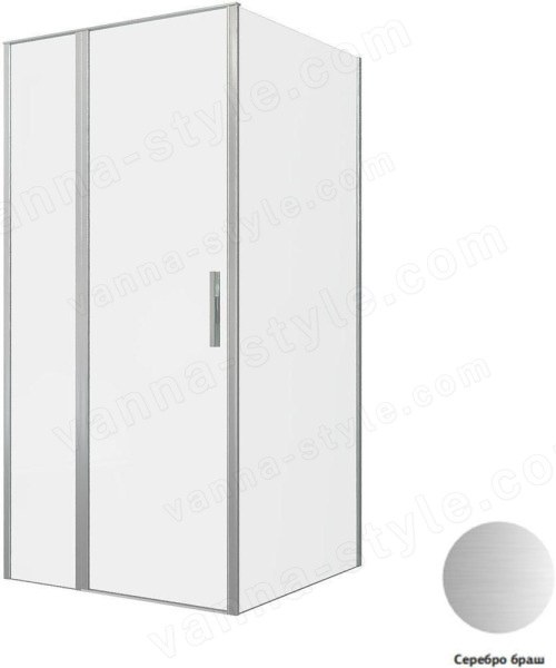 Душевой уголок Allen Brau Priority 3.31029.BA+3.31047.BA 100x100 распашной, , профиль серебро