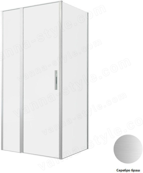 Душевой уголок Allen Brau Priority 3.31029.BA+3.31041.BA 100x80 распашной, п, профиль серебро