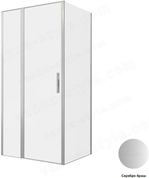 Душевой уголок Allen Brau Priority 3.31029.BA+3.31044.BA 100x90 распашной, п, профиль серебро