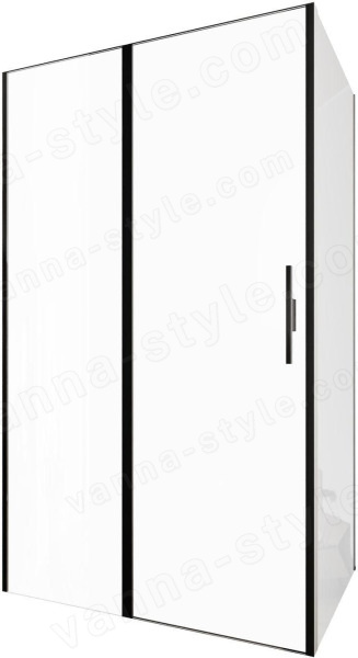 Душевой уголок Allen Brau Priority 3.31009.BBA+3.31021.BBA 120x100 распашной, профиль черный