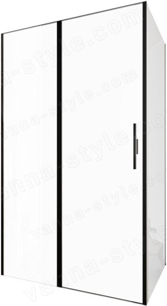 Душевой уголок Allen Brau Priority 3.31033.BBA+3.31042.BBA 120x80 распашной,, профиль черный