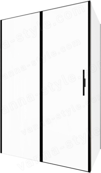 Душевой уголок Allen Brau Priority 3.31036.BBA+3.31048.BBA 140x100 распашной, профиль черный