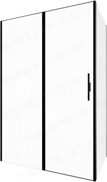 Душевой уголок Allen Brau Priority 3.31012.BBA+3.31018.BBA 140x90 распашной,, профиль черный