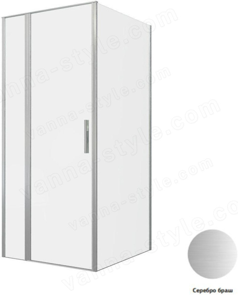 Душевой уголок Allen Brau Priority 3.31026.BA+3.31047.BA 90x100 распашной, п, профиль серебро